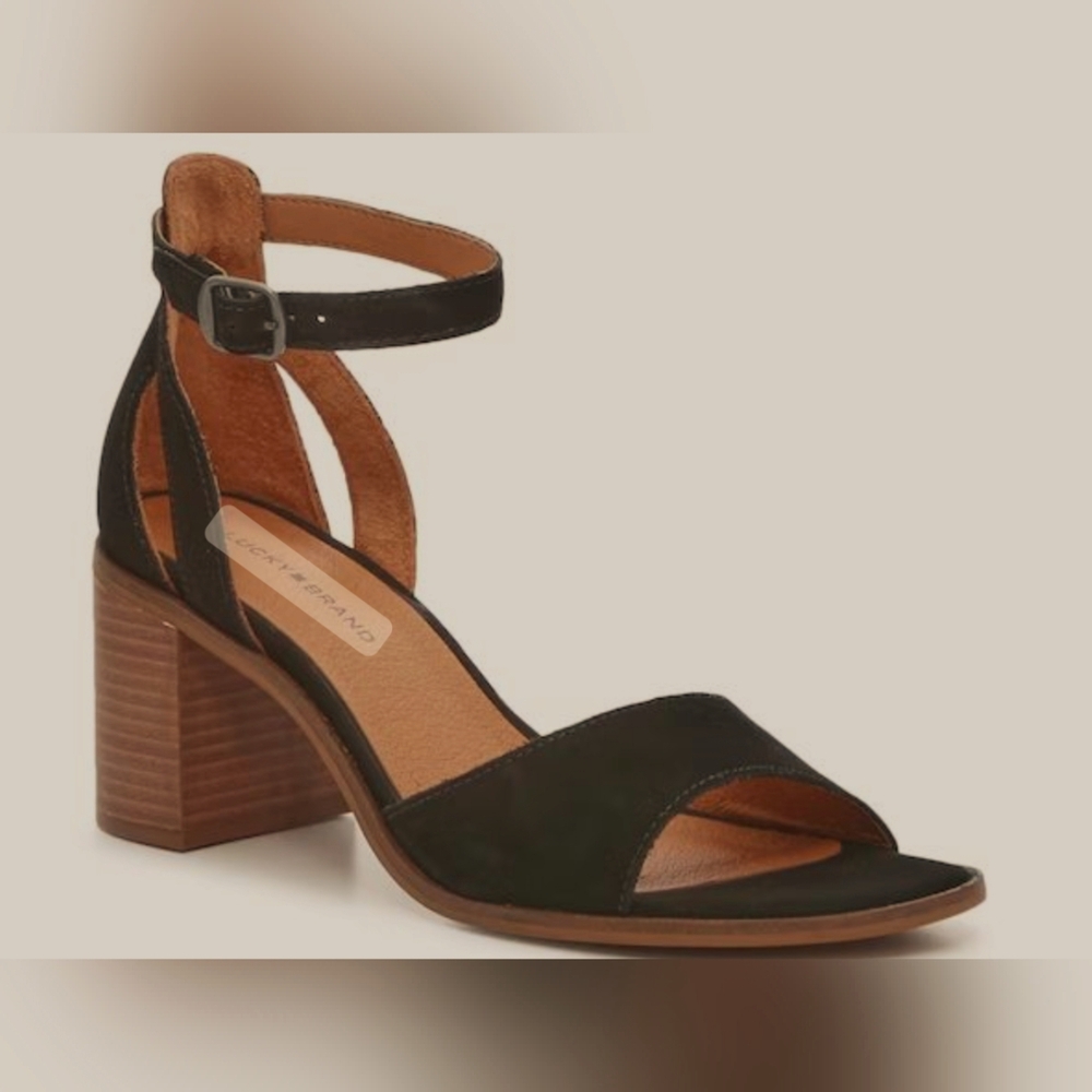 Lucky Brand Solinio Sandal, Size 9, Black NIB